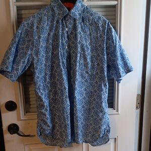 Tommy Hilfiger Men's Blue Patterned Shirt